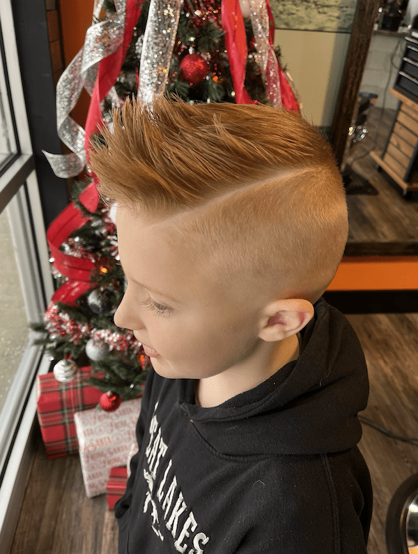 Be natural is more stylish. Small boy with stylish haircut. Boy child with  stylish blond hair. Small child with messy top haircut. Healthy hair care h  Stock Photo - Alamy